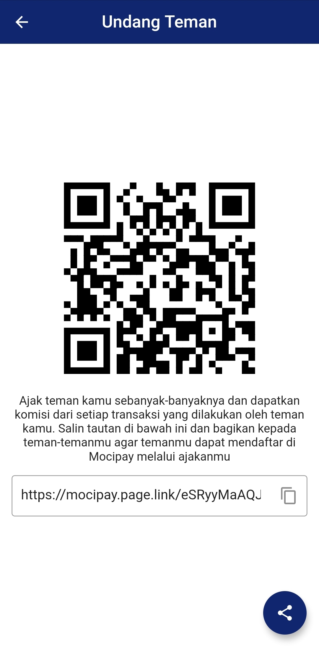 Kode referral aplikasi mocipay