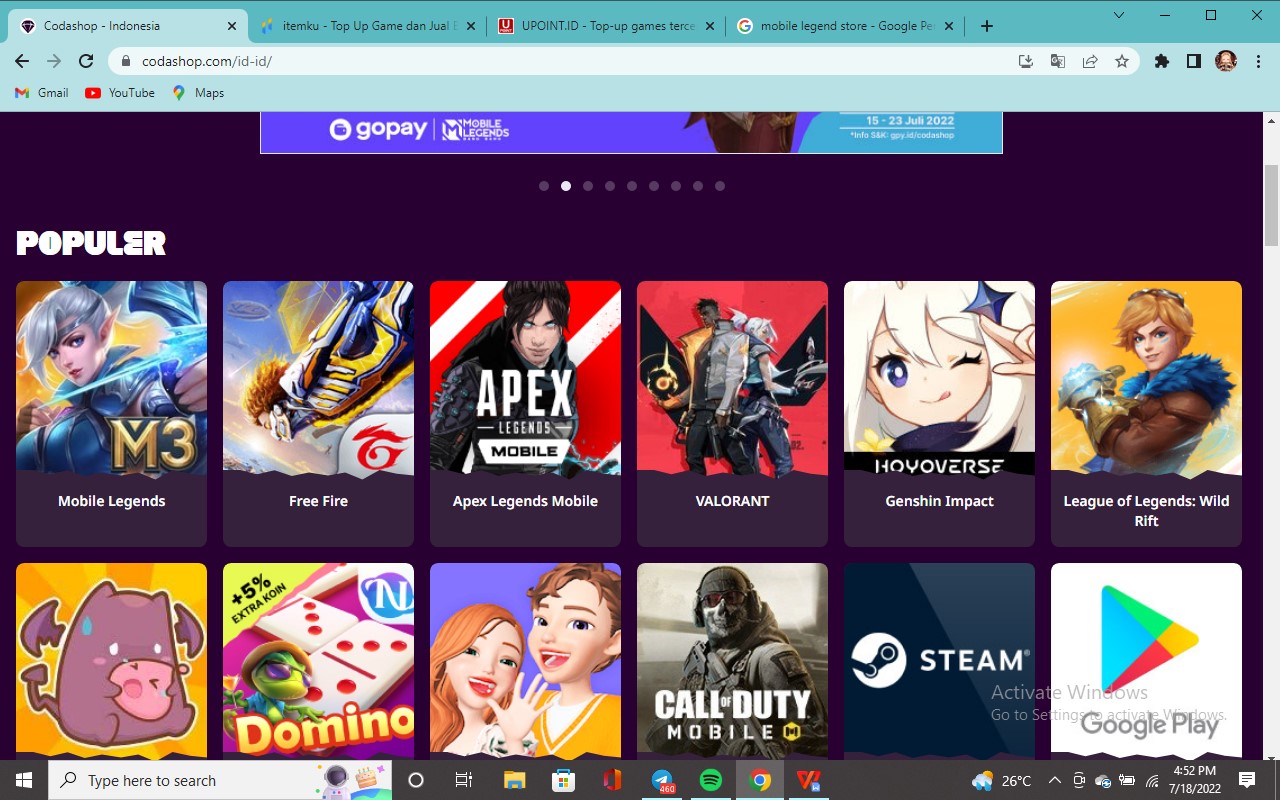 Codashop mobile legends