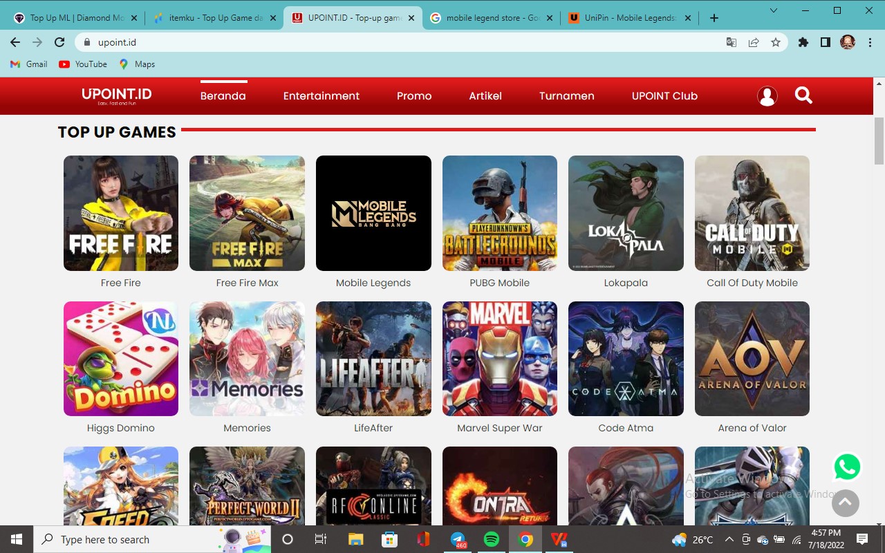 skin Mobile Legends murah