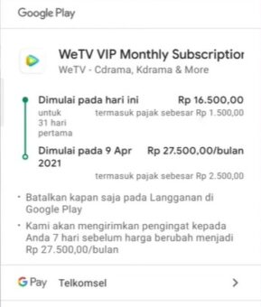 Cara Daftar VIP WeTV Pakai Pulsa, Mudah Banget
