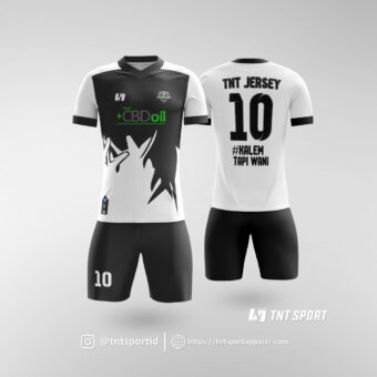 Desain Baju Futsal Hitam Putih