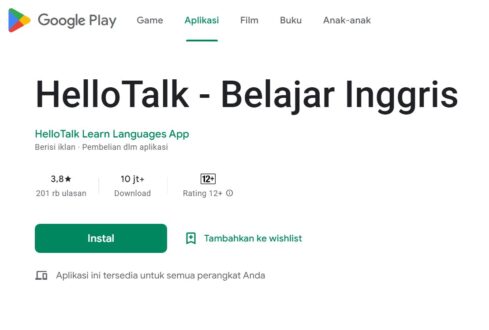 aplikasi belajar bahasa Rusia HelloTalk