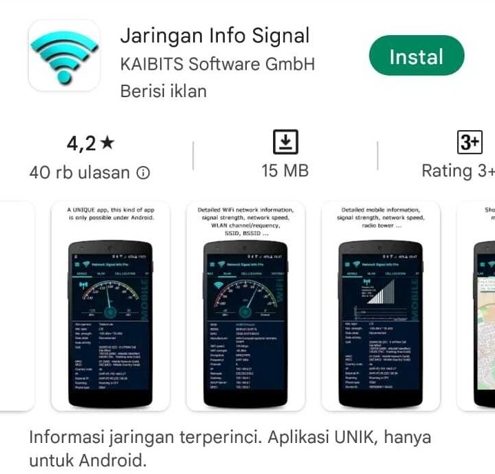 Aplikasi jaringan info signal