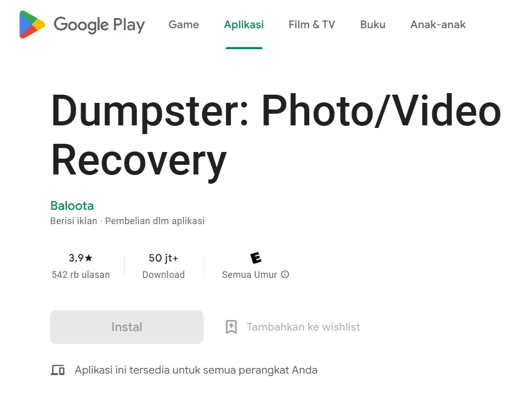 Aplikasi Dumpster