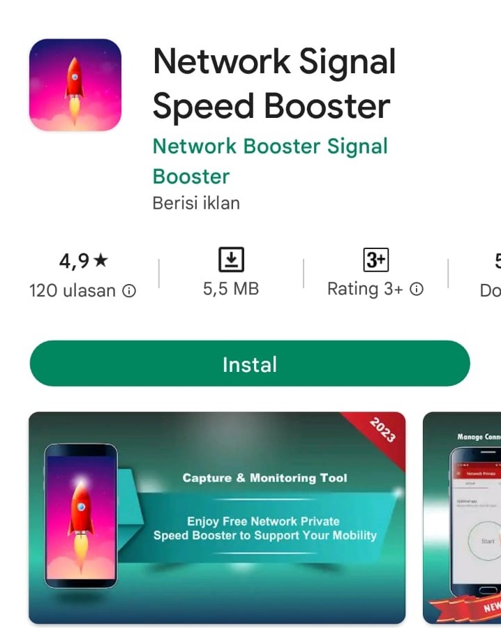 Aplikasi network signal speed booster