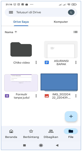Aplikasi Penyimpanan Data Online Google Drive