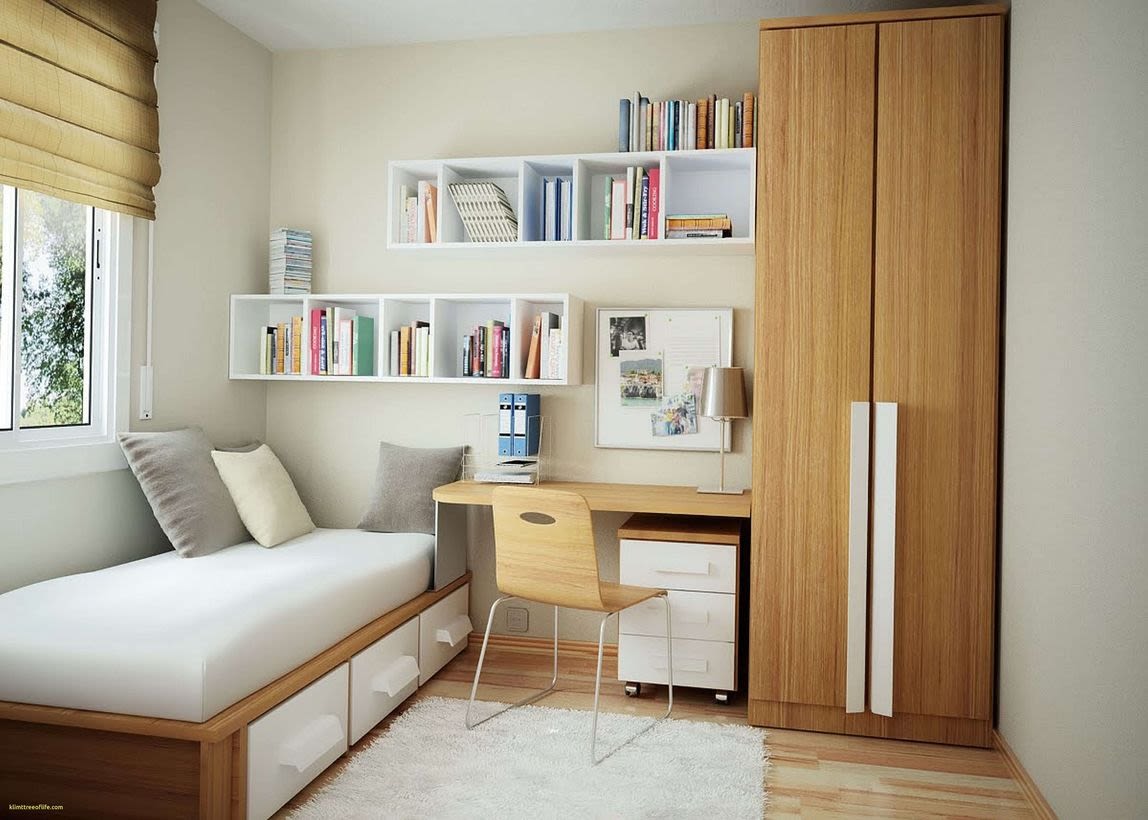 Desain kamar kost lesehan sederhana set furnitur
