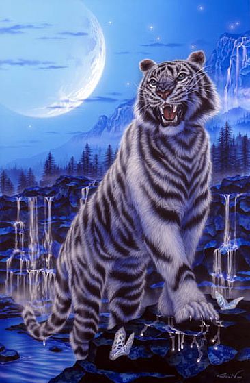 Gambar Macan Putih Marah