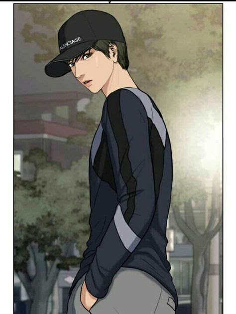animasi cowok keren bertopi