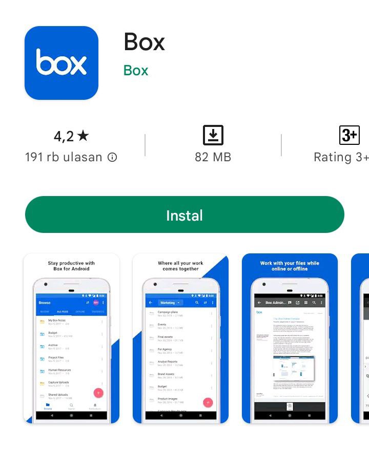 Aplikasi Penyimpanan Data Online Box