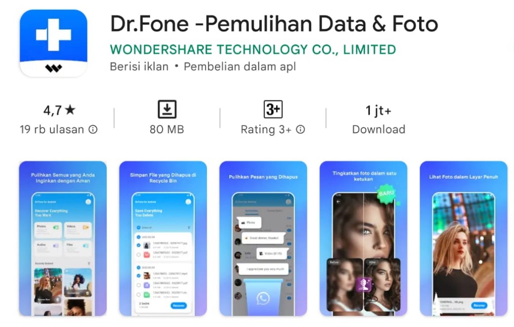 Dr Fone -Pemulihan Data