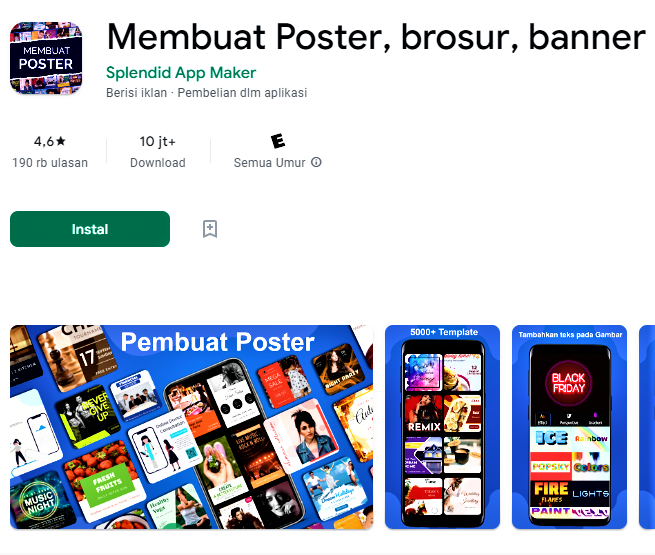 Membuat Poster, brosur, banner