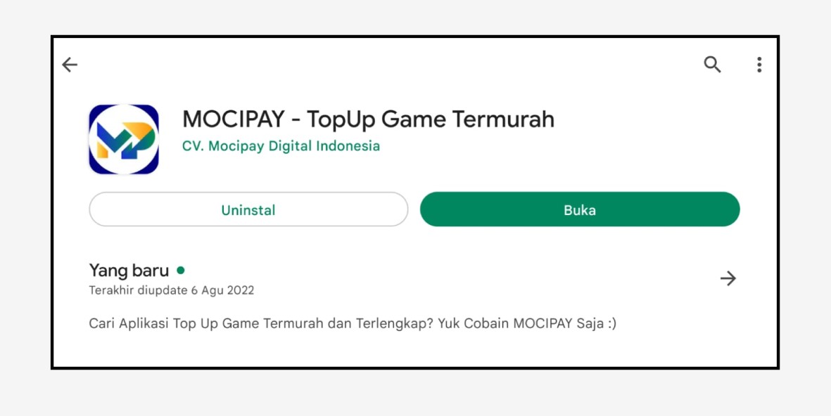 Mocipay - Aplikasi Top Up FF Murah Pakai Pulsa Populer