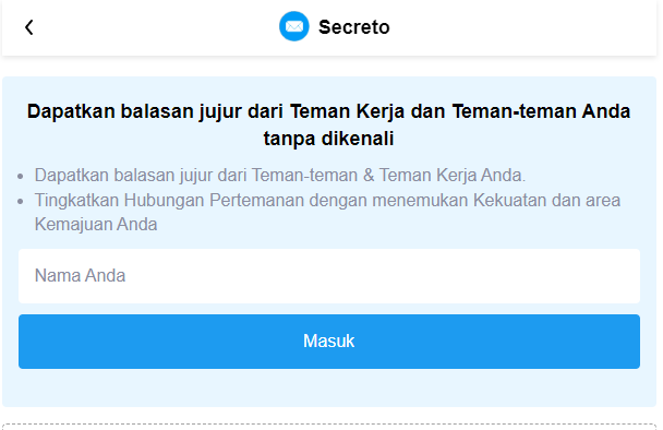 Cara mengganti nama di secreto