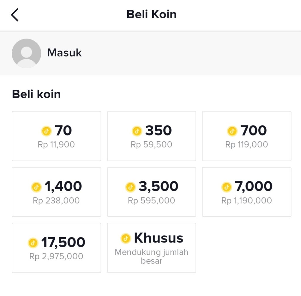 Harga Koin TikTok 2024 Serta Cara Mengirimkan Gift TikTok