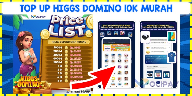 Top Up Higgs Domino 10K 120M Pulsa Telkomsel Murah