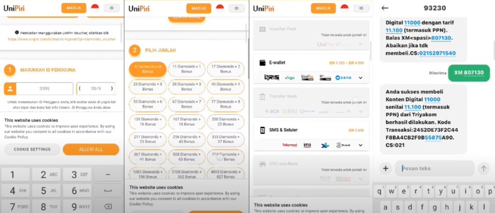 Top Up ML Pulsa Telkomsel Lewat Situs Unipin