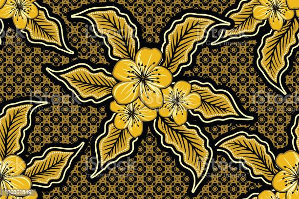 gambar batik motif bunga