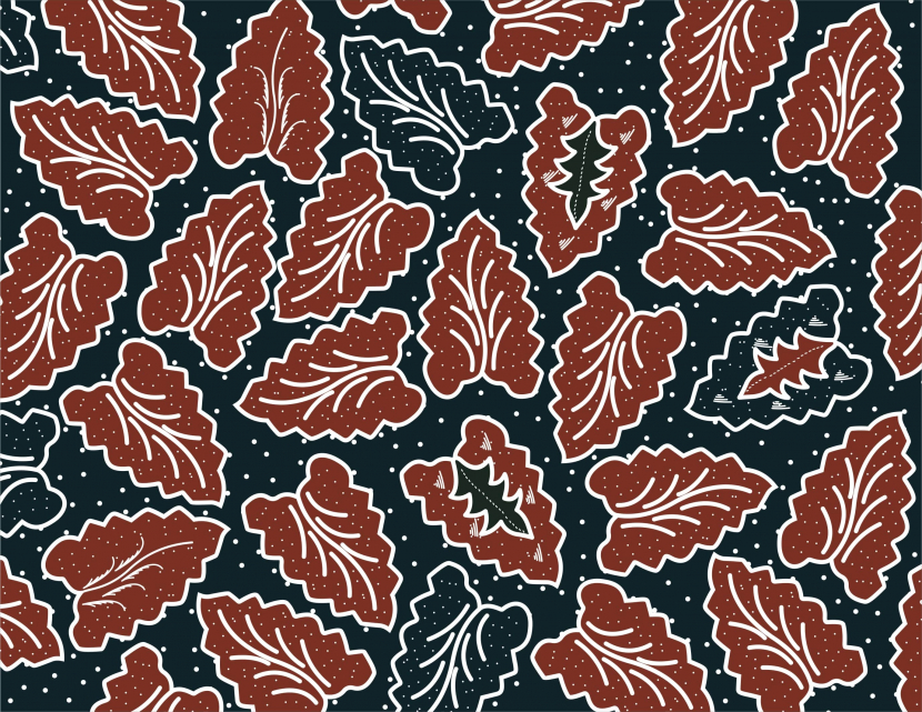 gambar batik motif daun