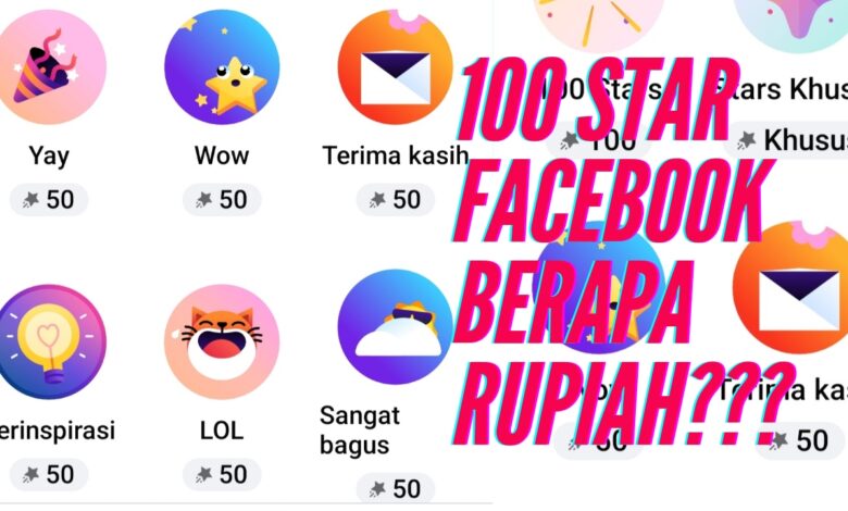 100 Star Facebook berapa rupiah