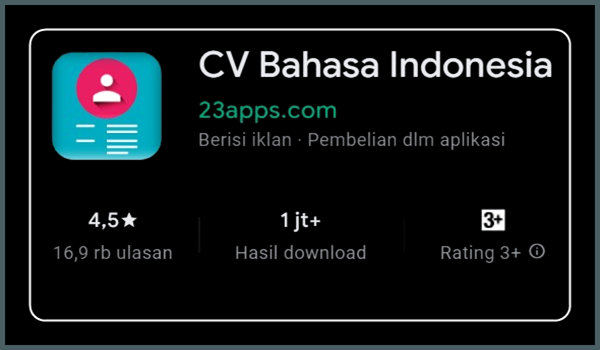 CV Bahasa Indonesia