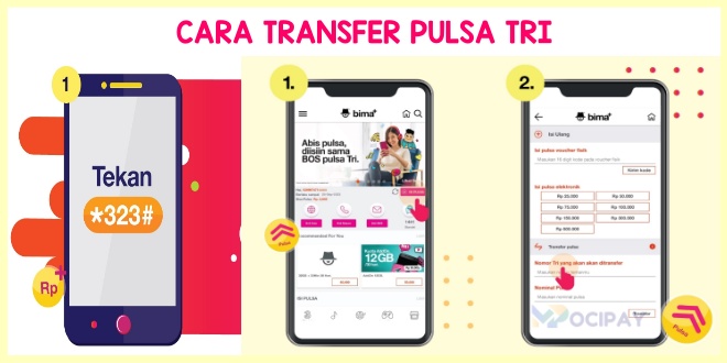 Cara Transfer Pulsa Tri