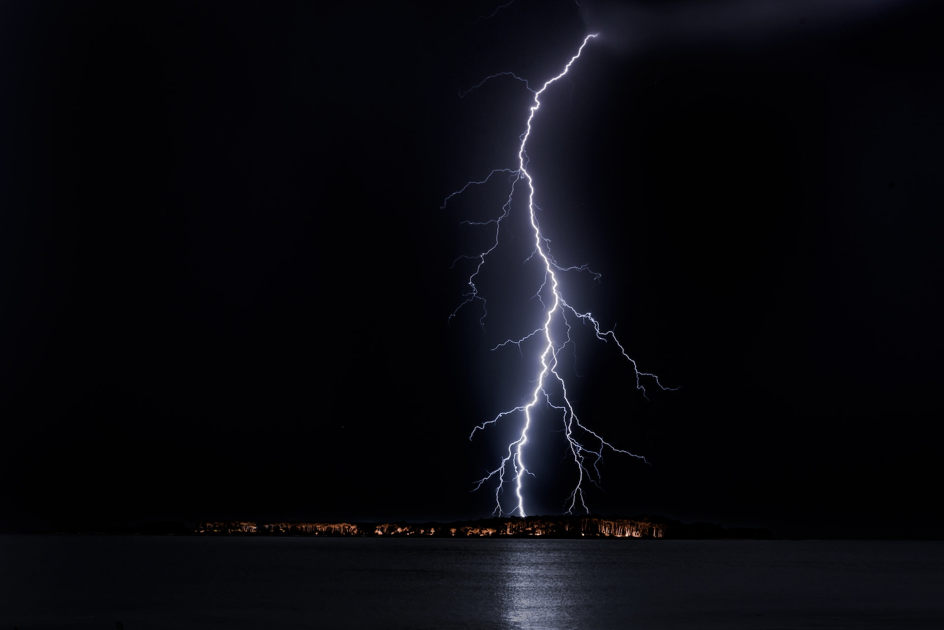 Lightning Strike on City