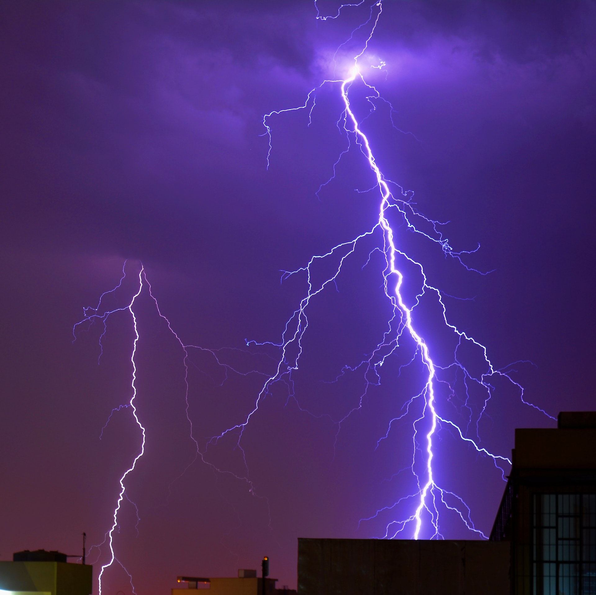 Thunder Striking a Building