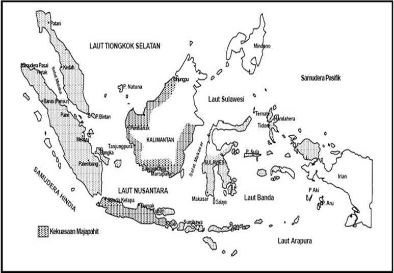 Peta Indonesia Simple Hitam Putih
