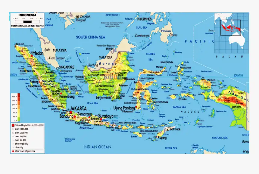 Gambar Peta Indonesia Simple Terbaru 2024
