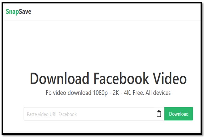 Download video Facebook lite via situs SnapSave.app