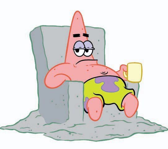 Patrick sedang bersantai