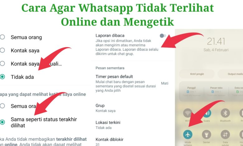 cara agar Whatsapp tidak terlihat online dan mengetik