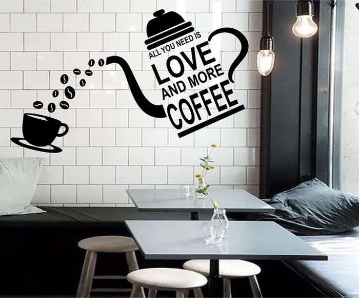 Lukisan Dinding Cafe Hitam Putih Simple Lainya