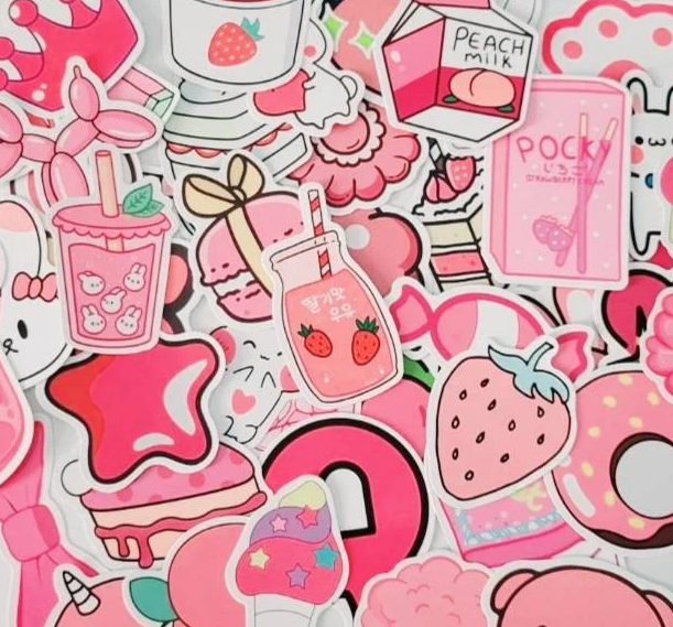 wallpaper wa pink lucu tema makanan