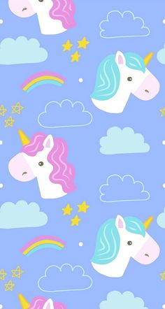 wallpaper wa unicorn biru