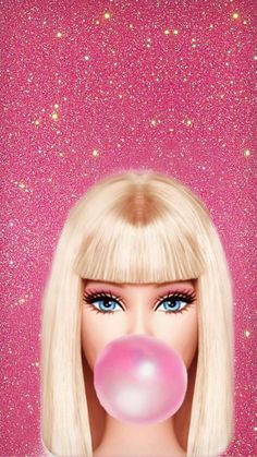 wallpaper boneka barbie pink lucu