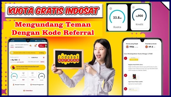 Cara Dapat kuota gratis indosat 2023 Menggunakan Aplikasi myIM3 Dengan Mengundang Teman
