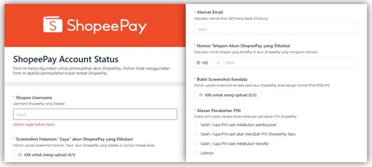 8 Penyebab Dan Cara Mengaktifkan ShopeePay Yang Dinonaktifkan