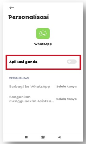 Personalisasi setting whatsapp