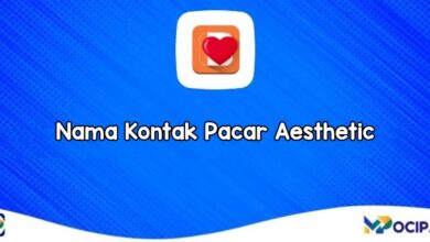 Nama Kontak Pacar Aesthetic