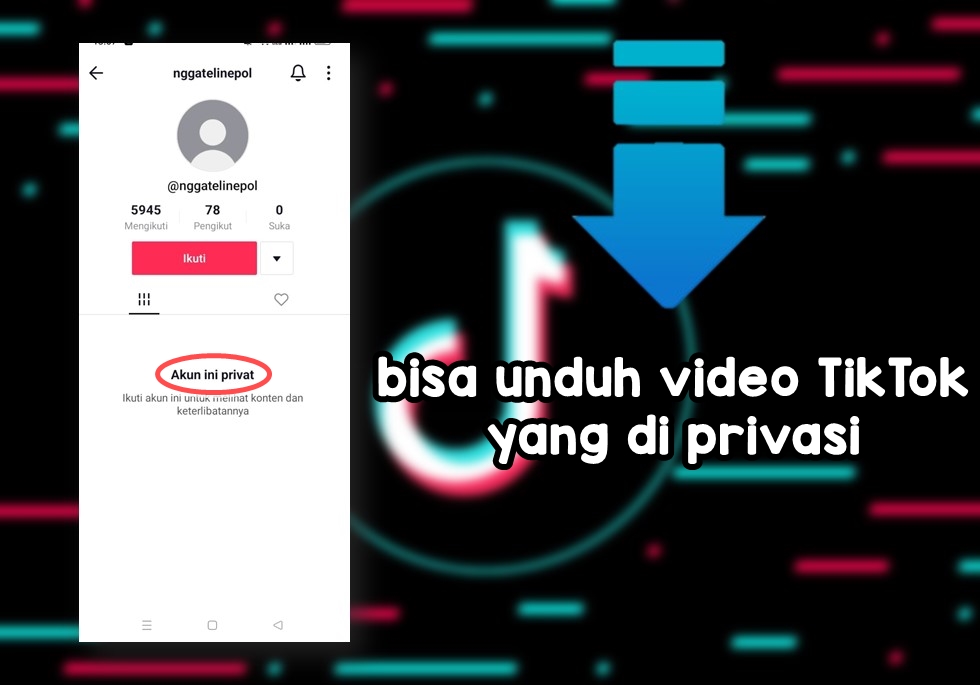 cara agar video TikTok yang di private bisa di unduh