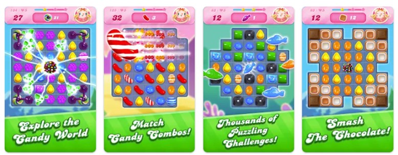 rekomendasi game offline seru untuk perempuan-candy crush saga