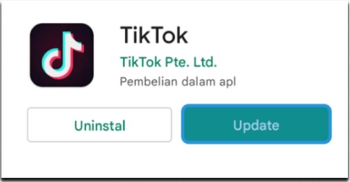Update Aplikasi TikTok