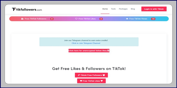 Website Penambah Followers TikTok Gratis - tikfollowers.com