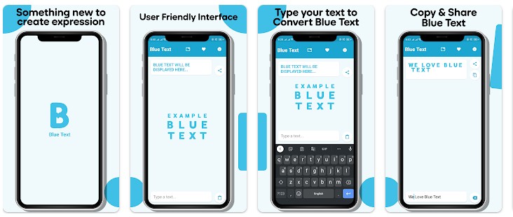 Aplikasi Blue Text