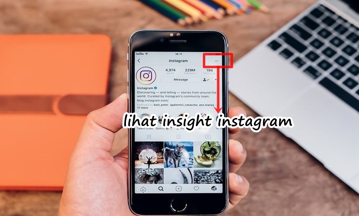 cara melihat insight instagram lewat menu setelan 