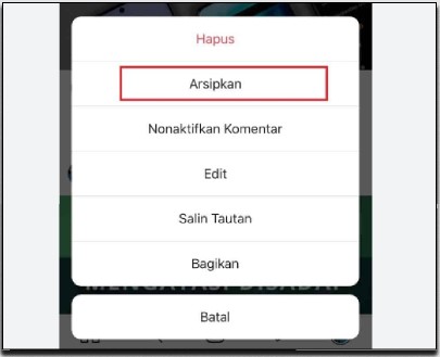 3. Menggunakan Arsip Foto IG