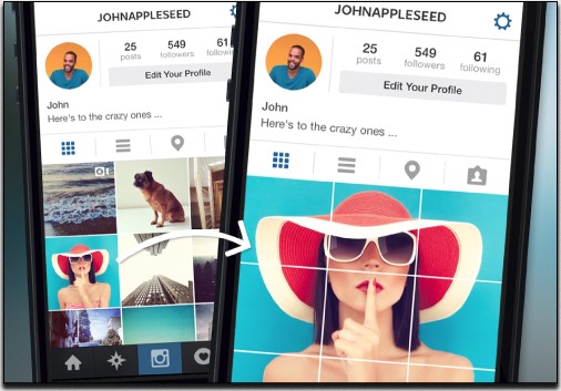 Bagaimana Cara Membuat Foto di Instagram Slide nyambung?