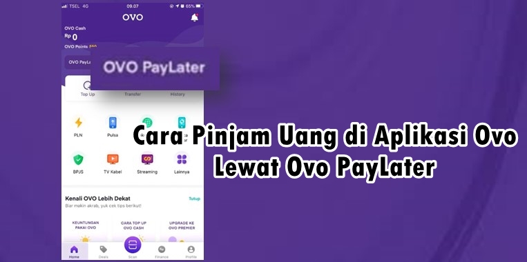 cara pinjam uang di aplikasi OVO lewat OVO paylater